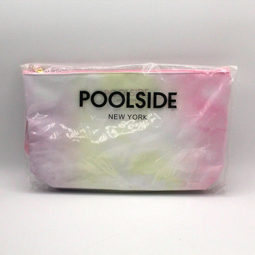 NEW Poolside New‎ York Pink Tie Dye Waterproof Cosmetic Makeup Wristlet Bag